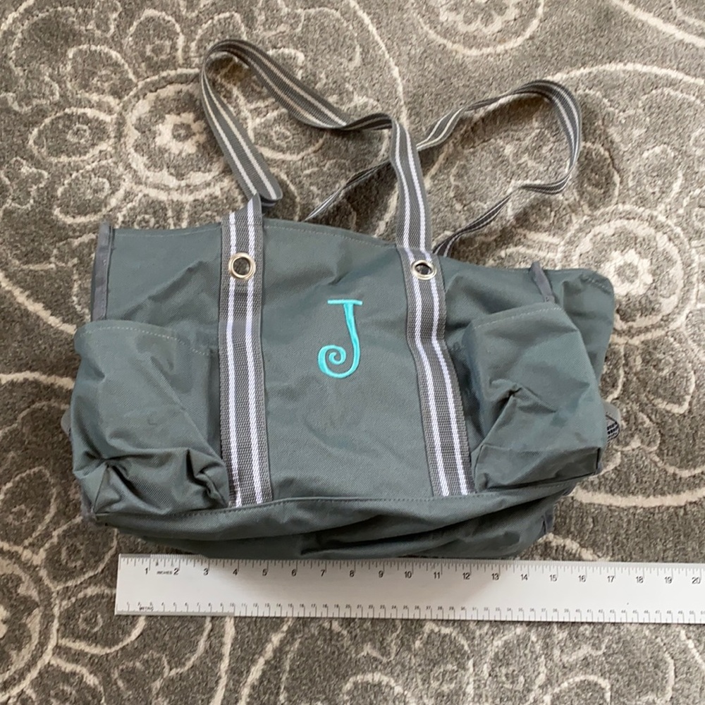 Thirty One tote with “J” on front